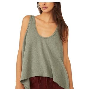 NWT Free People Sing La La Hanker-chief Hem Tank Top.